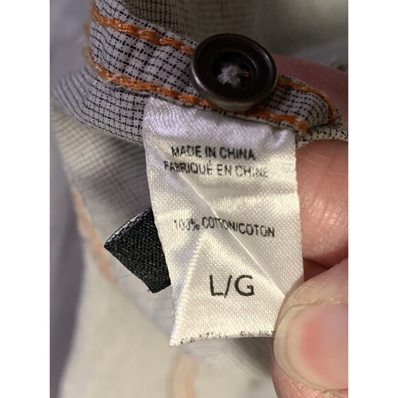 Buffalo David Bitton Shirt Mens Lg  Gray Pearl Snap Button Up Long Sleeve Check - Picture 12 of 14